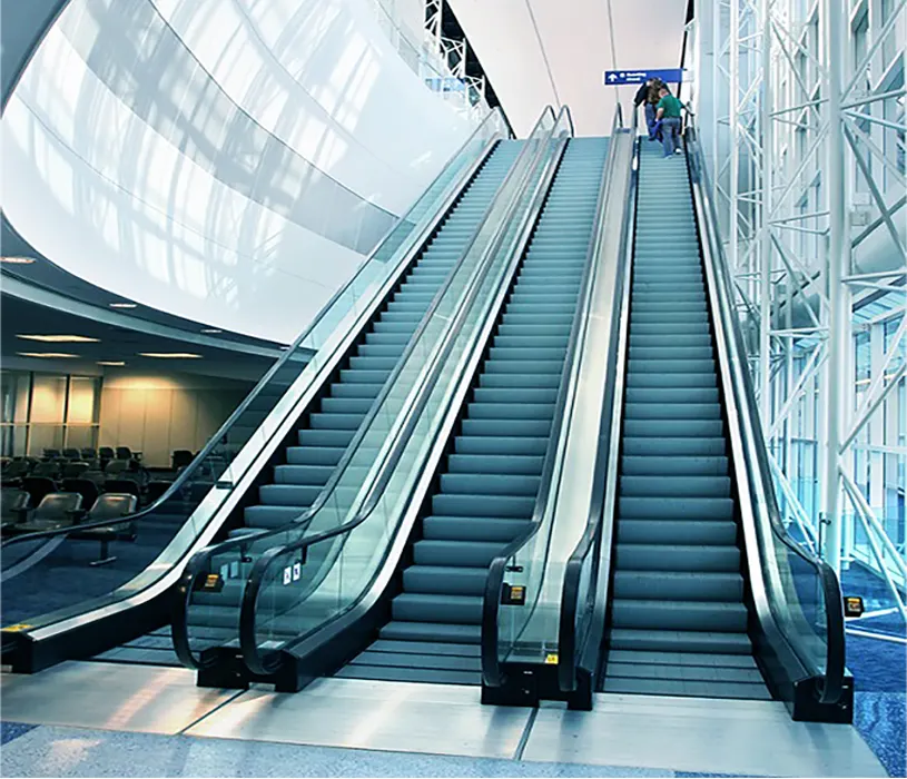 With Futuristic Escalator navigate multiple levels